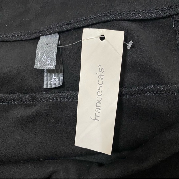 Francesca’s black suede western fringe skirt festival boho country size large - Picture 7 of 9